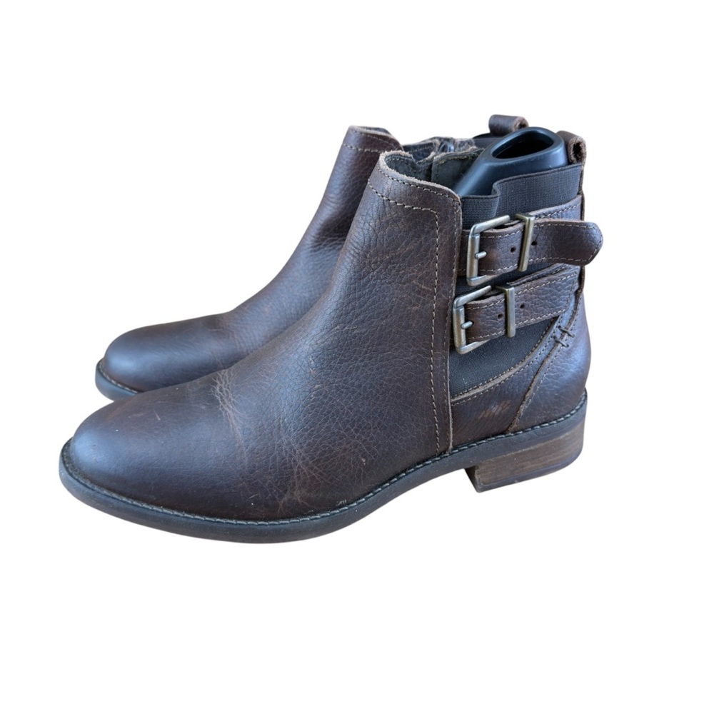 FAT FACE Dalby Strap CHELSEA Ankle Boots Brown Leather US Size 7|38